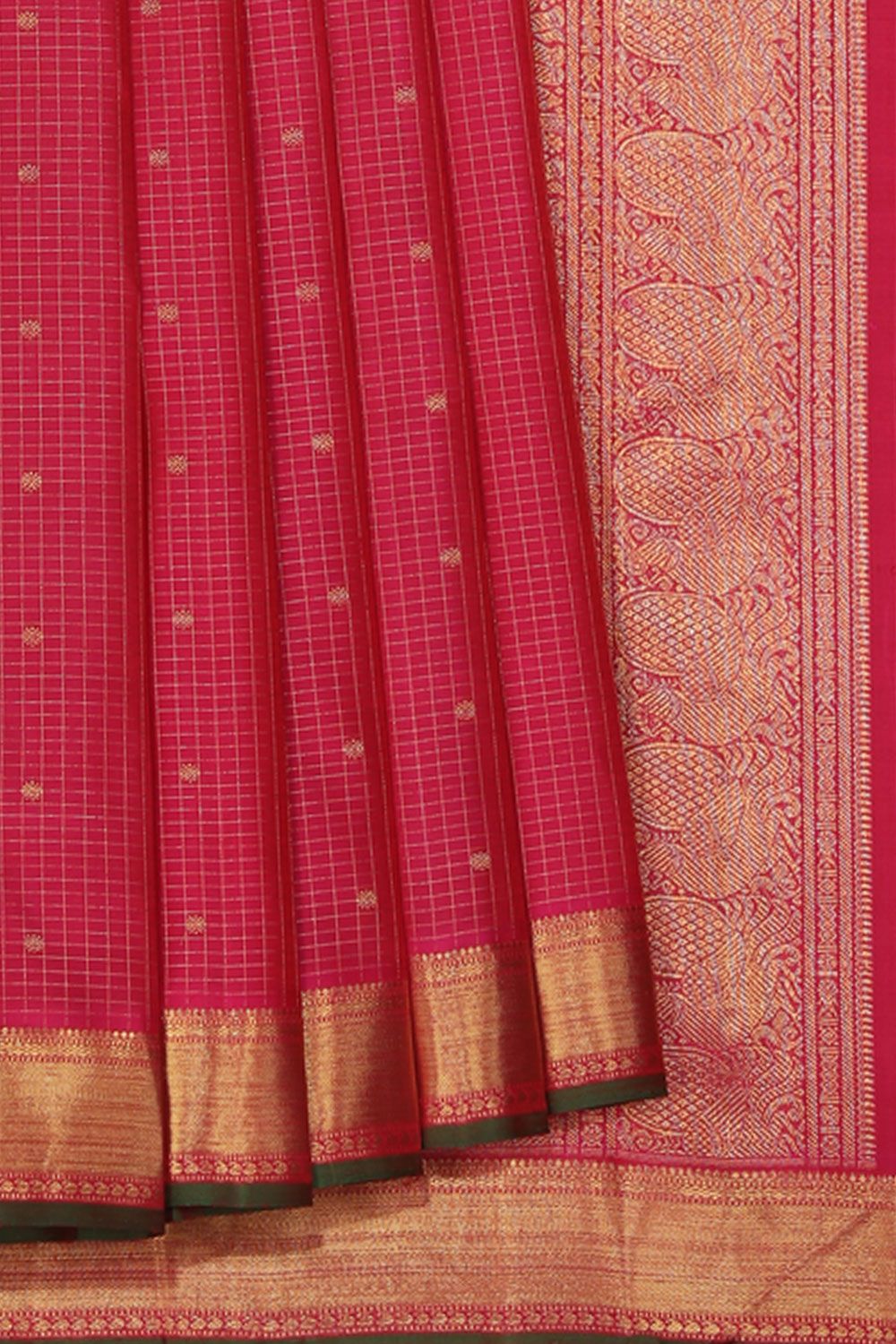 Shop Peach Kanjivaram Brocade Saree Online in USA with Pink Zari Border –  Pure Elegance